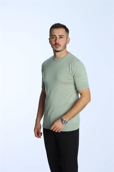 Marco Bisiklet Yaka Triko Tshirt Mint Yeşili