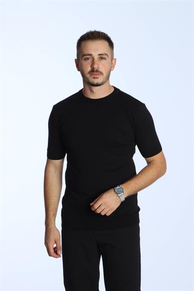 Marco Bisiklet Yaka Triko Tshirt Siyah