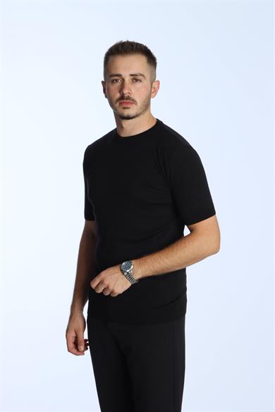 Marco Bisiklet Yaka Triko Tshirt Siyah