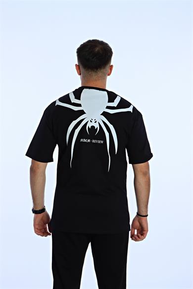 Now  Baskılı Oversize Tişört Siyah