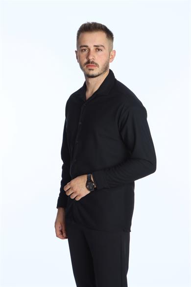 Tk Fitilli Ottoman Gömlek Siyah