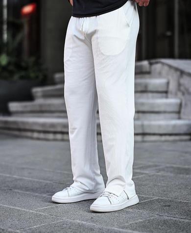 Tmb Fitilli Yırtmaçlı Baggy Jogger Beyaz