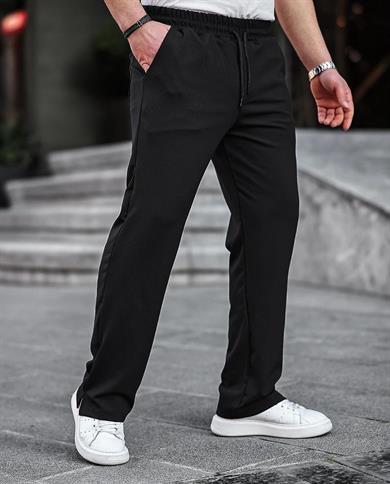 Tmb Fitilli Yırtmaçlı Baggy Jogger Siyah
