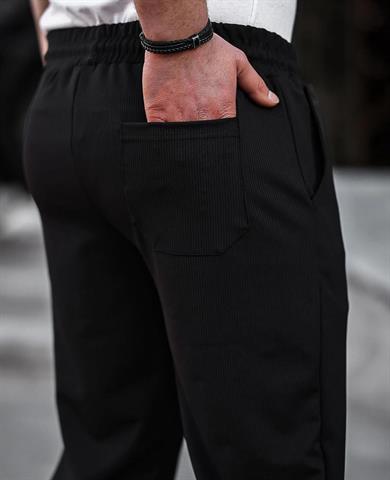 Tmb Fitilli Yırtmaçlı Baggy Jogger Siyah