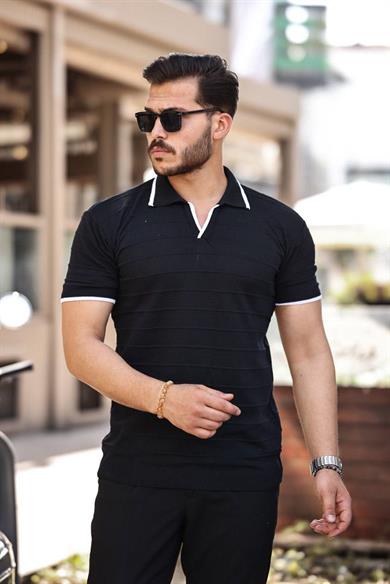 Tmb Hemşire Yaka Tişört Siyah