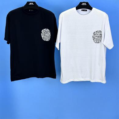 Tmb Labirent Oversize Tişört Beyaz