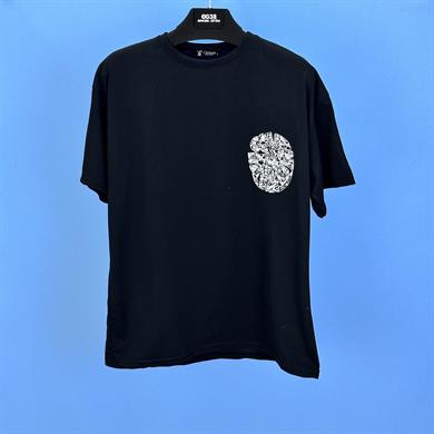 Tmb Labirent Oversize Tişört Siyah
