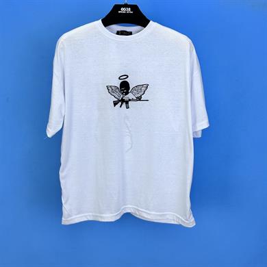 Tmb M 16 Angel Oversize Tişört Beyaz