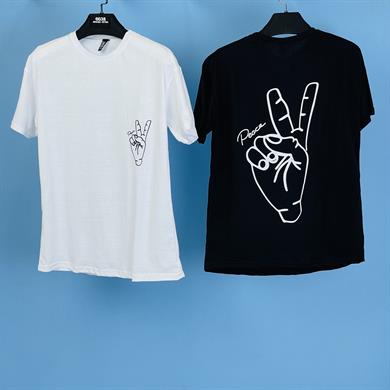 Tmb Peace Oversize Tişört Siyah