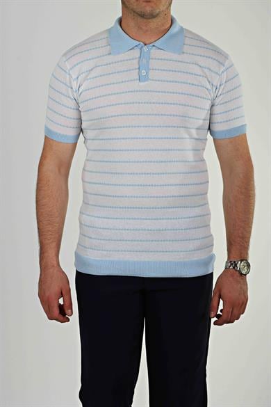 Tmb Zikzak Triko Tshirt Bebe Mavi