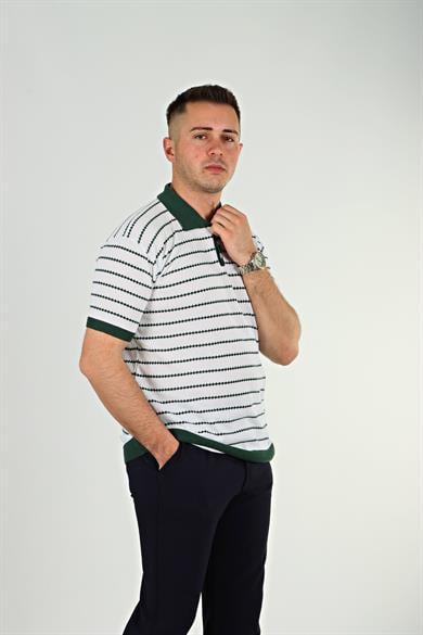 Tmb Zikzak Triko Tshirt Zümrüt Yeşili