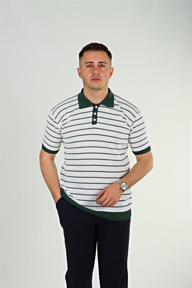 Tmb Zikzak Triko Tshirt Zümrüt Yeşili