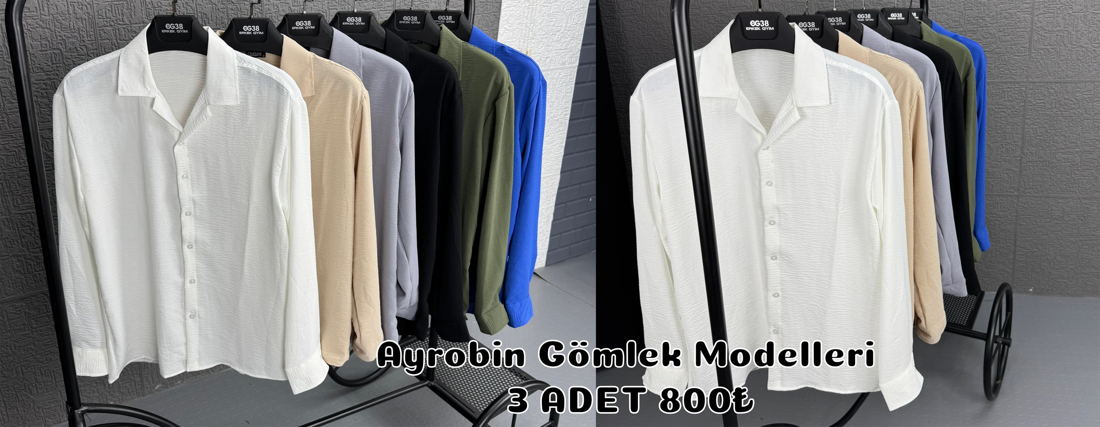 3 Adet Ayrobin Gömlek 800₺