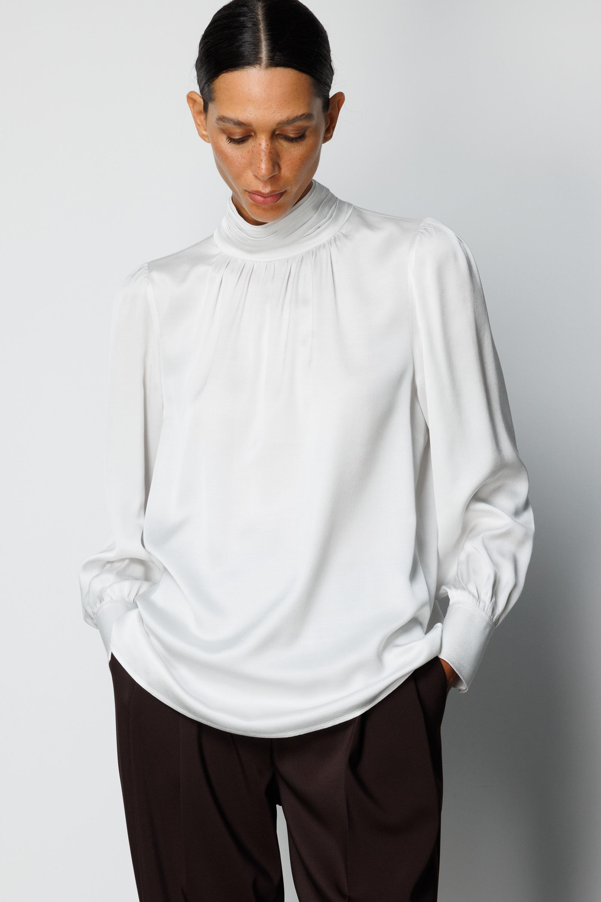 Balıkçı Yaka Drape Bluz