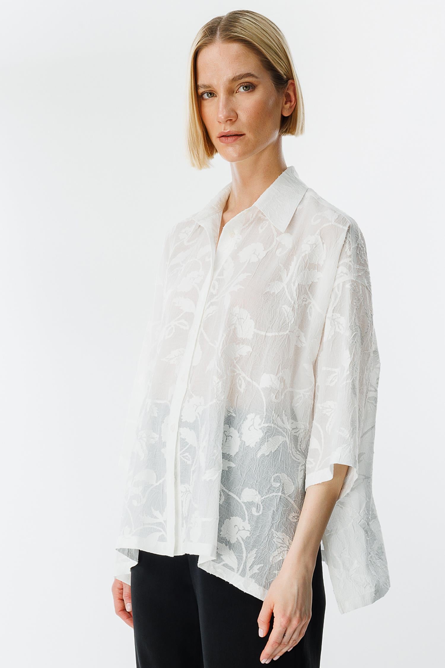 Düşük Kol Jakarlı Bluz