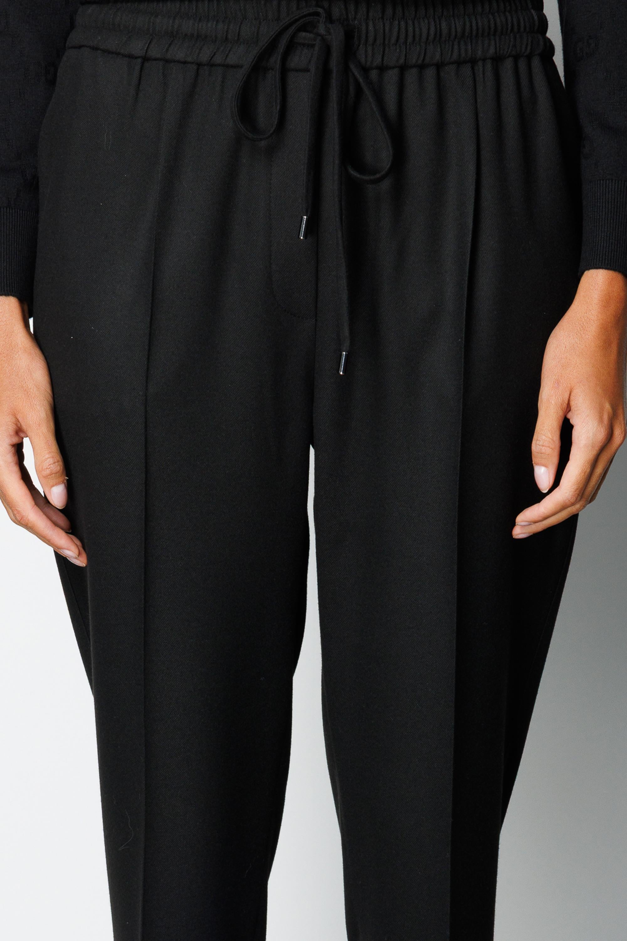 Elastan Kemerli Bağcıklı Flanel Pantolon