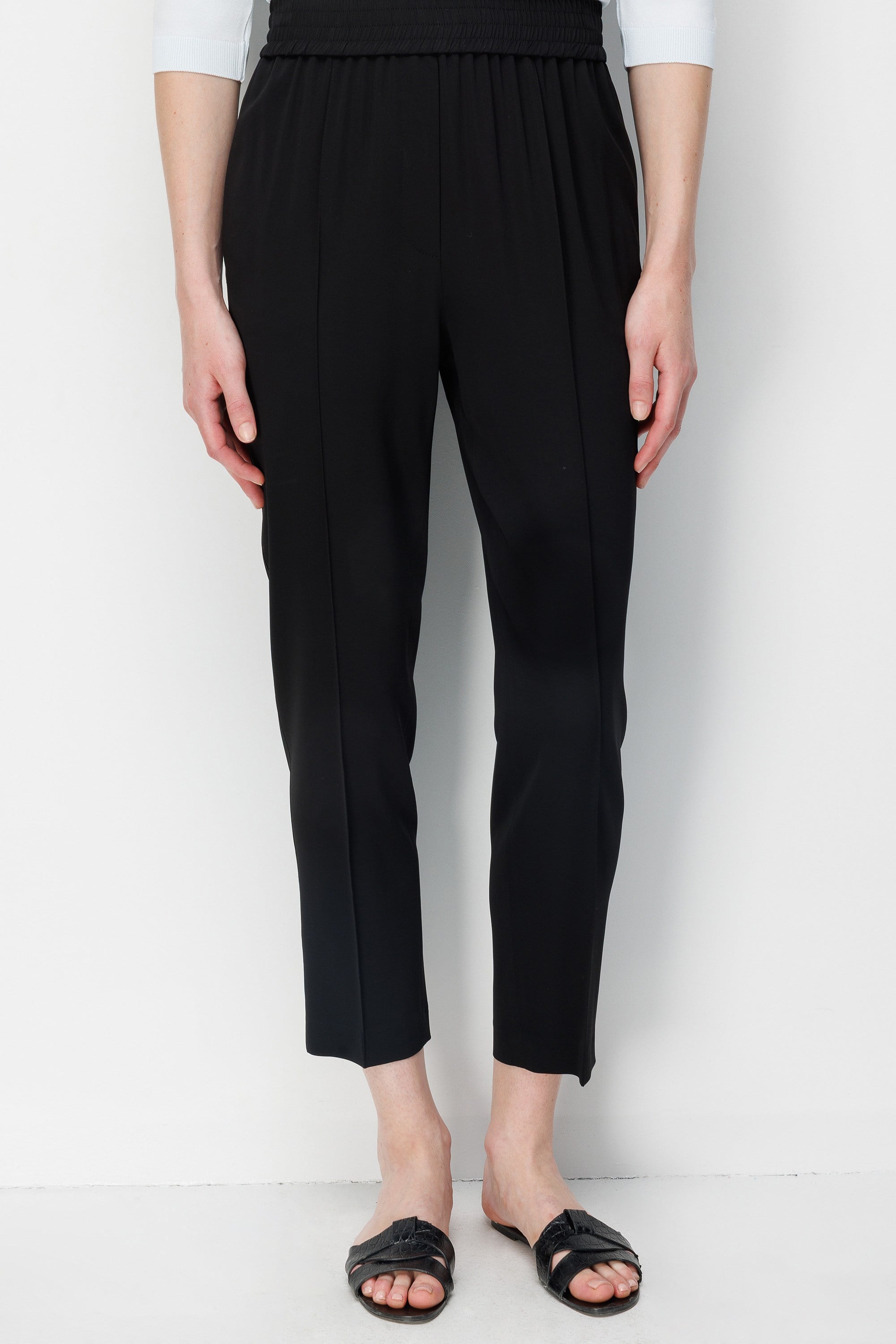 Elastan Kemerli Dar Paça Pantolon