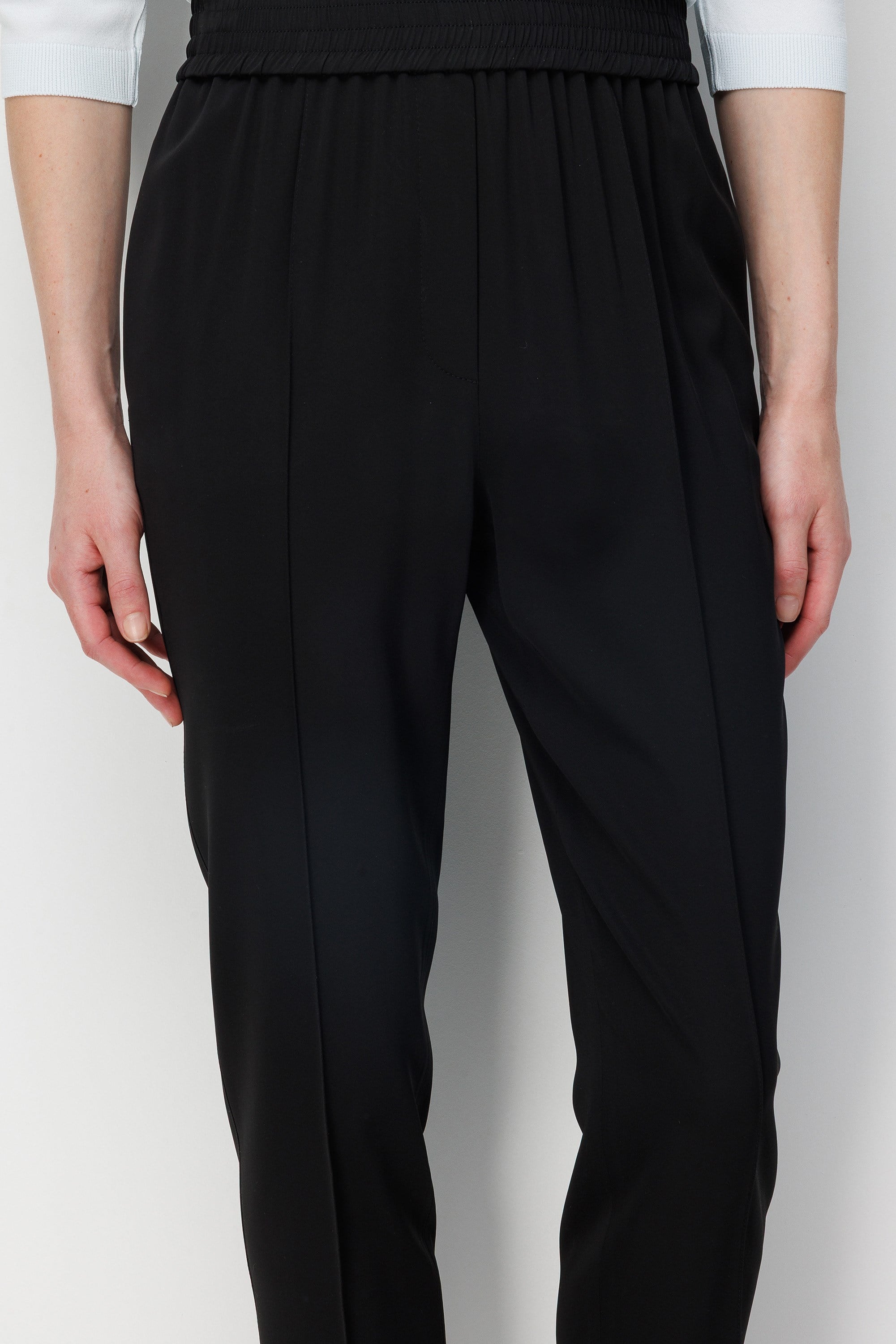 Elastan Kemerli Dar Paça Pantolon