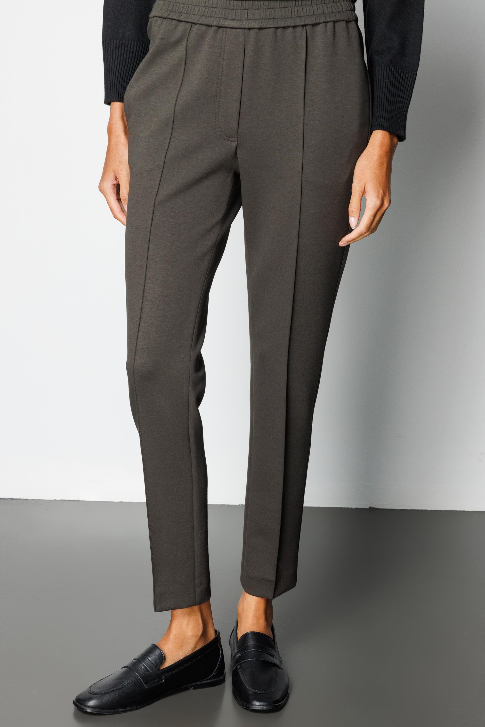 Elastan Kemerli Önden Dikişli Sweat Pantolon