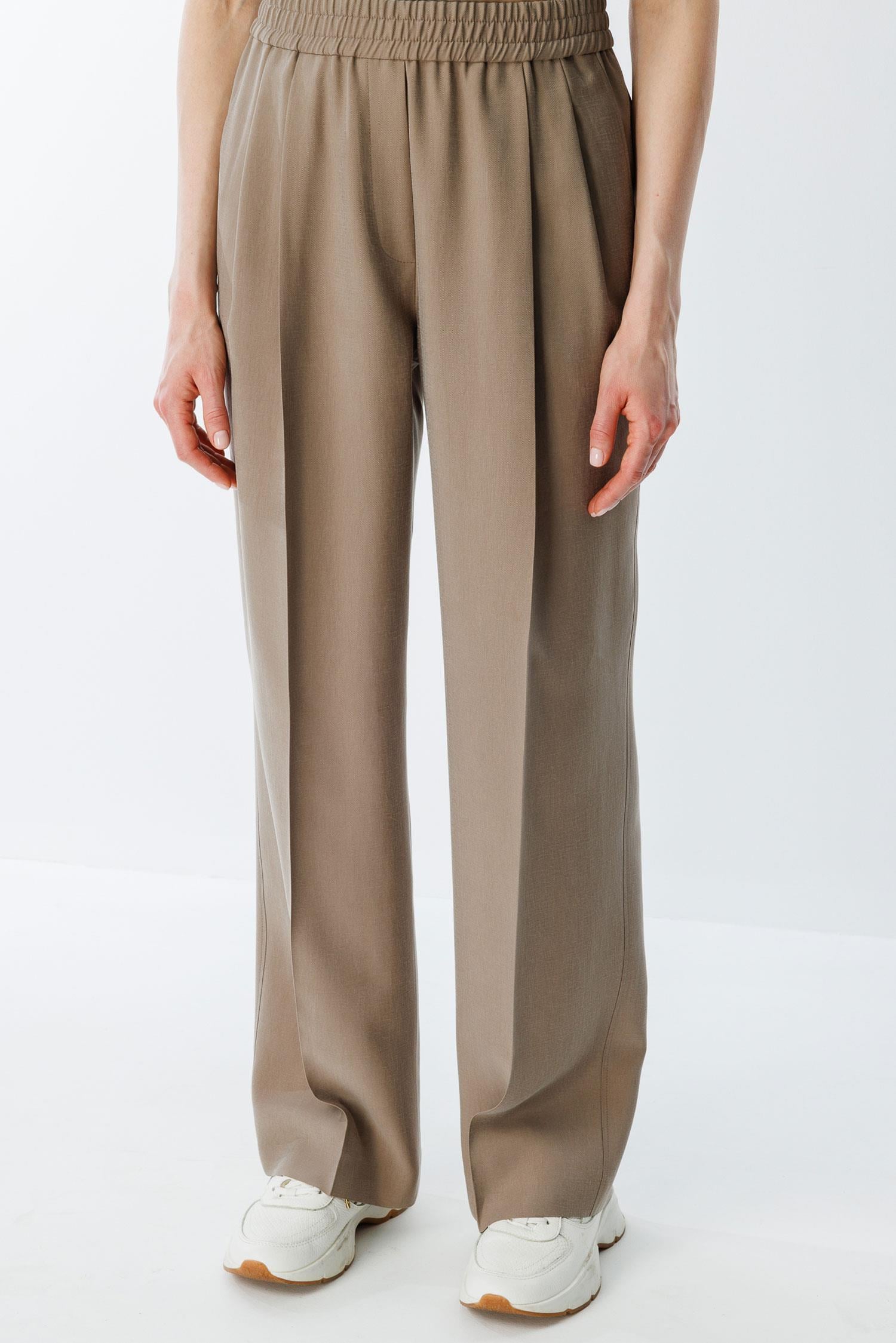 Elastan Kemerli Pileli Pantolon