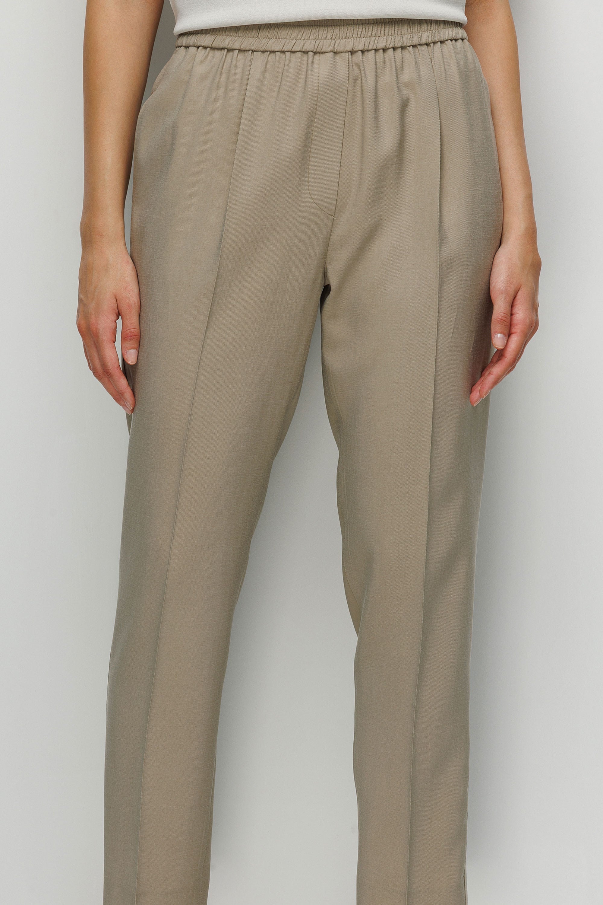 Elastan Kmerli Yanı Şeritli Pantolon