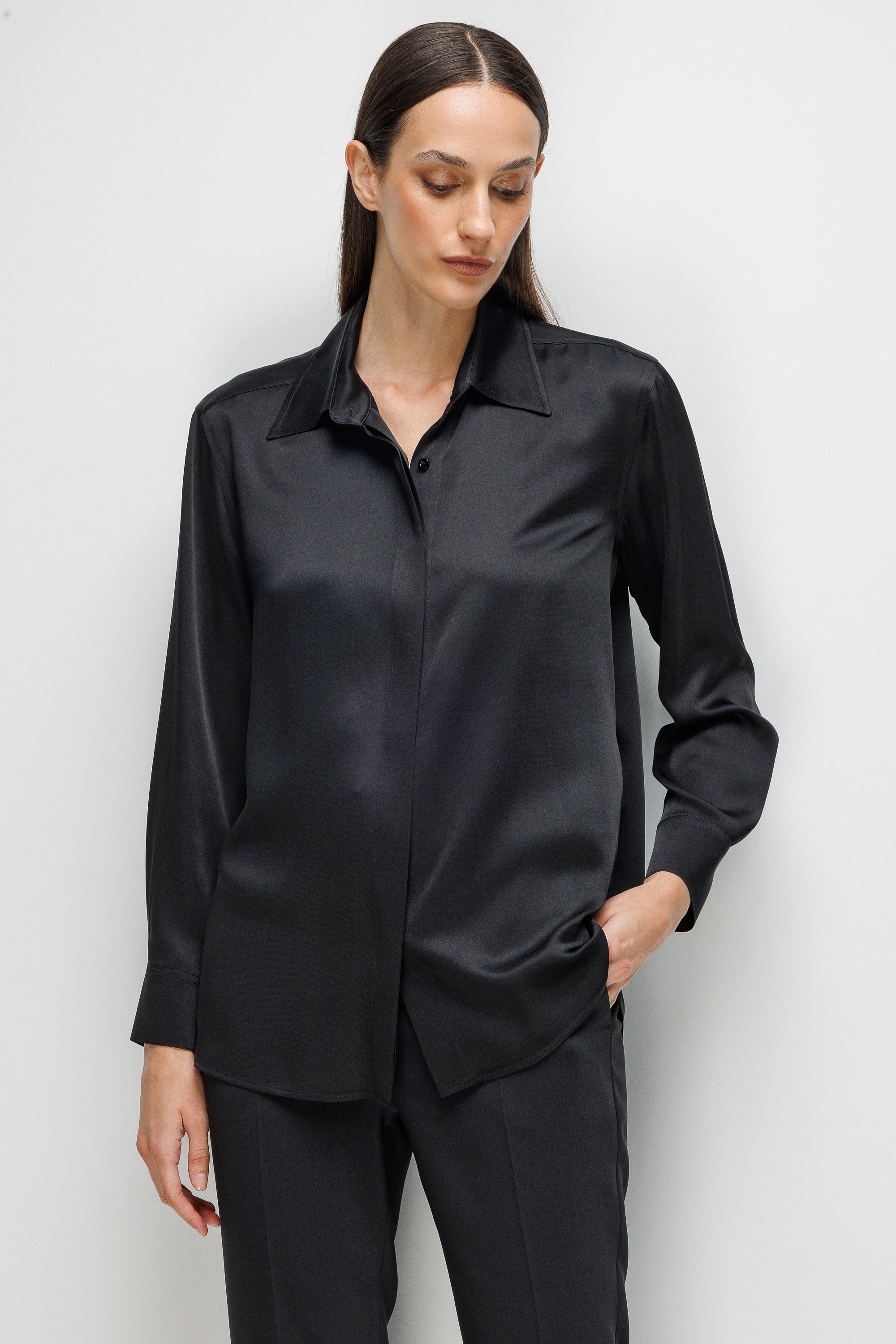 Gizli Pat Uzun Kol Bluz