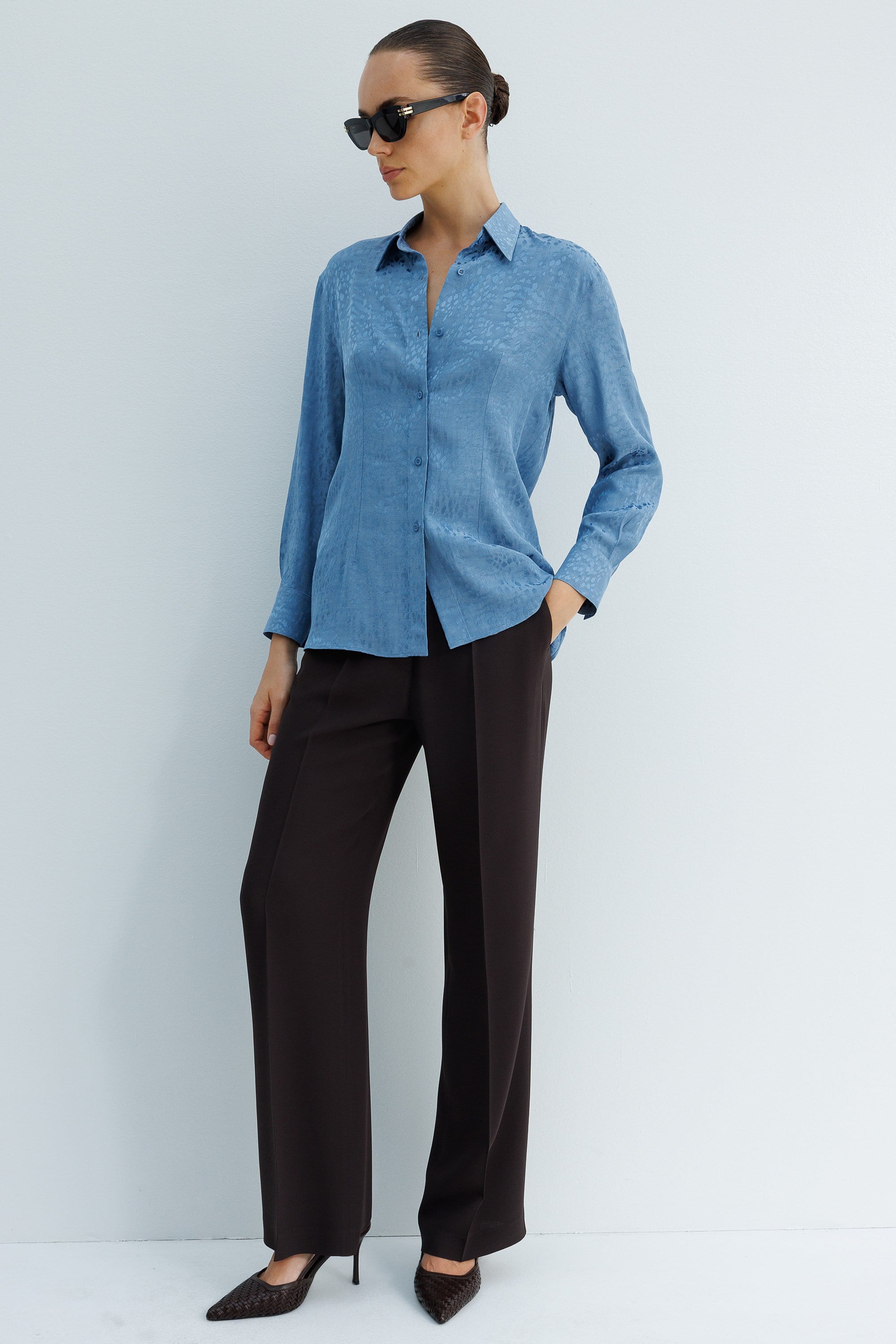 Jakarlı Rayon Bluz