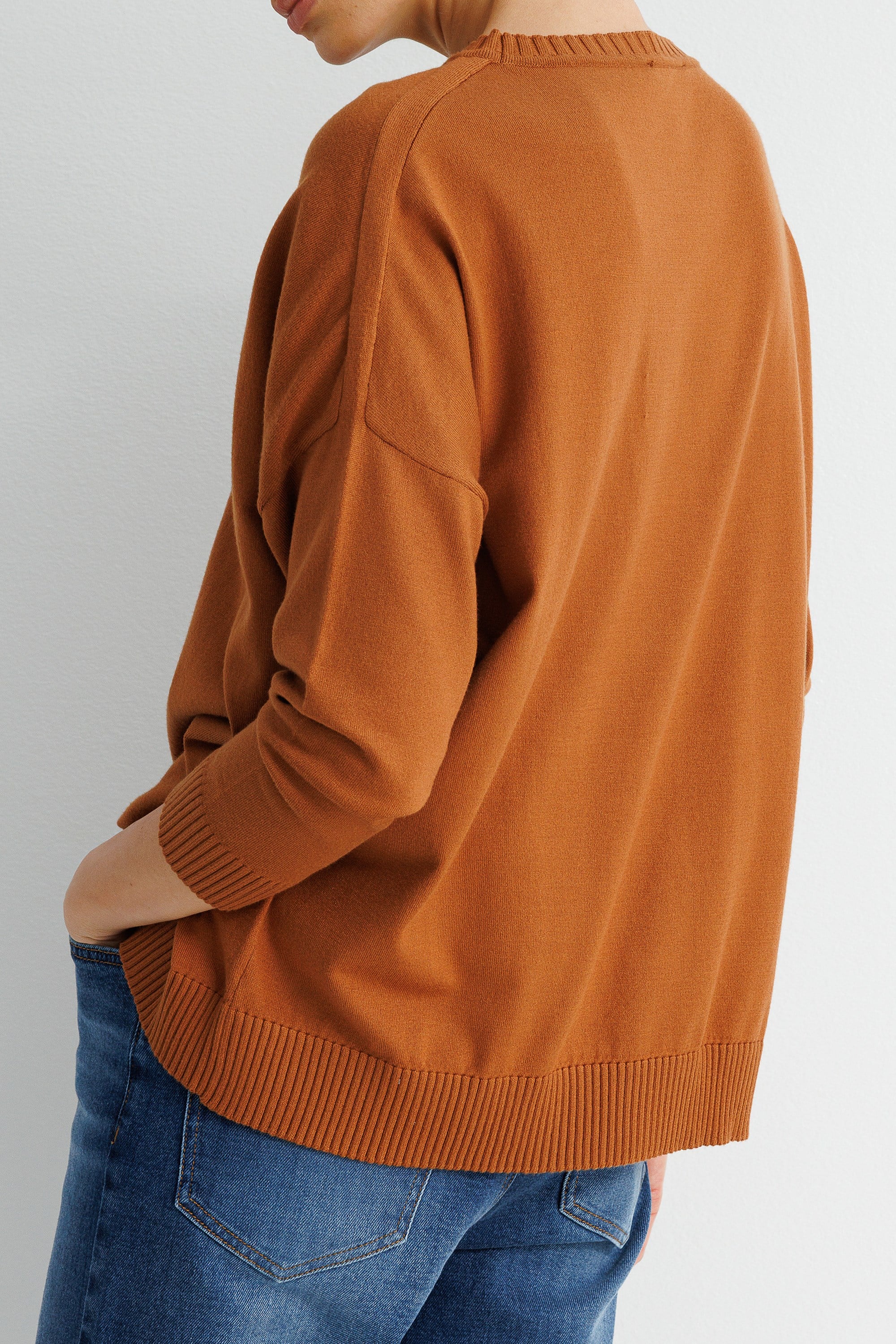 Kayık Yaka Oversize Triko