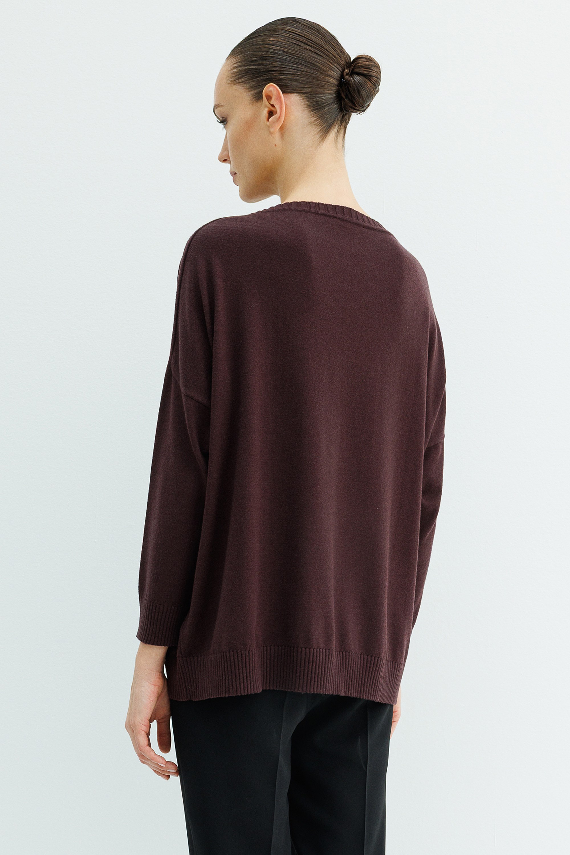 Kayık Yaka Oversize Triko