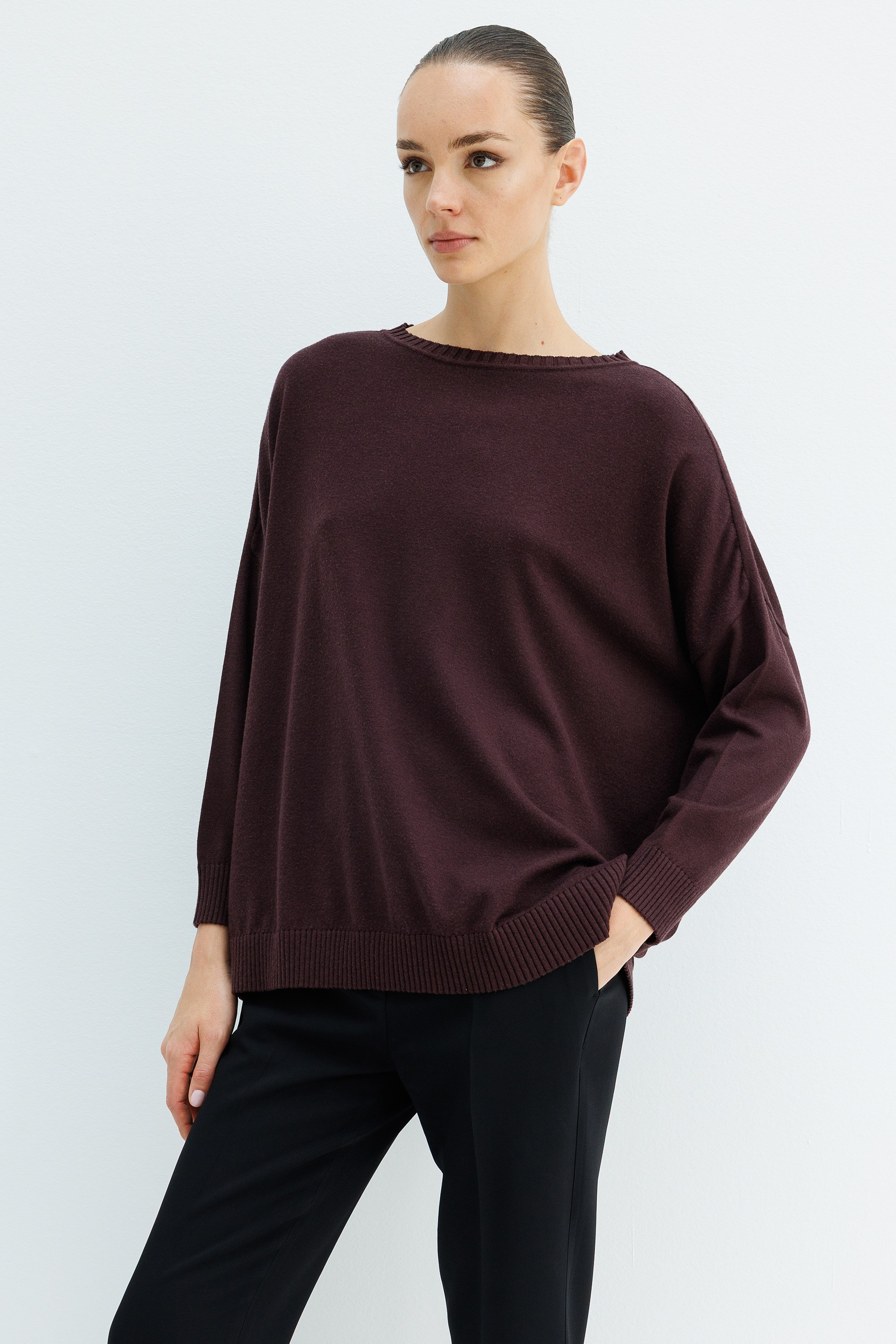 Kayık Yaka Oversize Triko