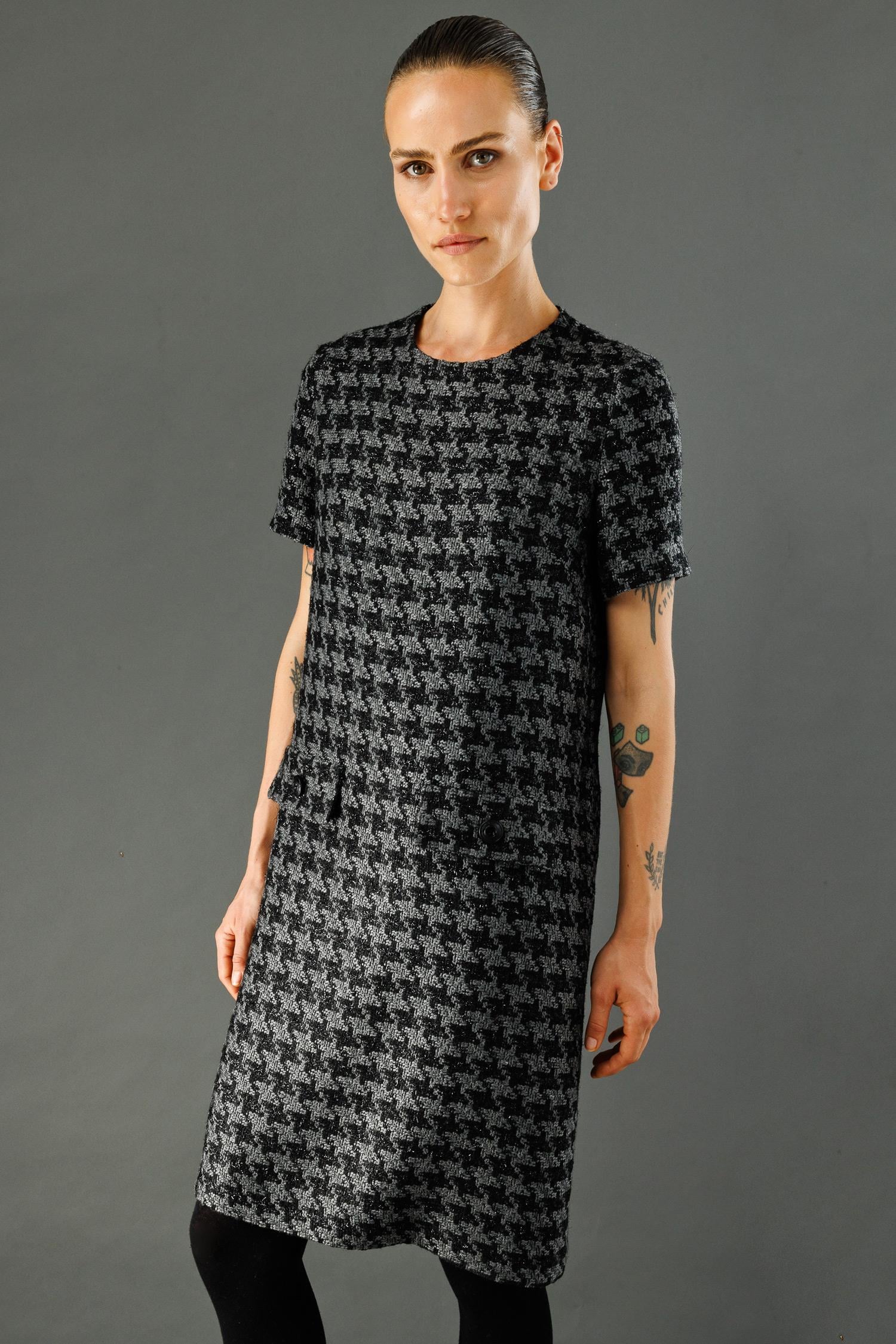 O Yaka Kazayağı Elbise