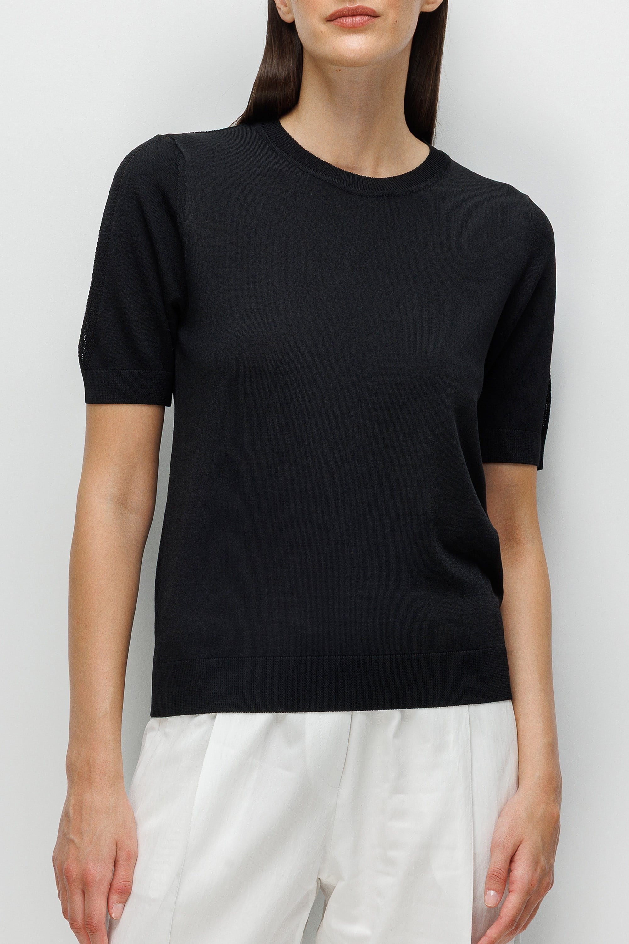 O Yaka Yarım Kol Triko