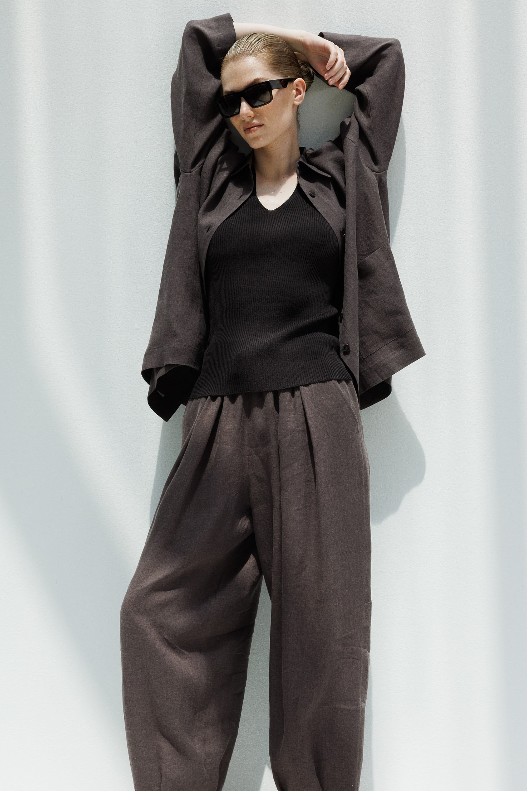 Oversize Cepli Keten Ceket