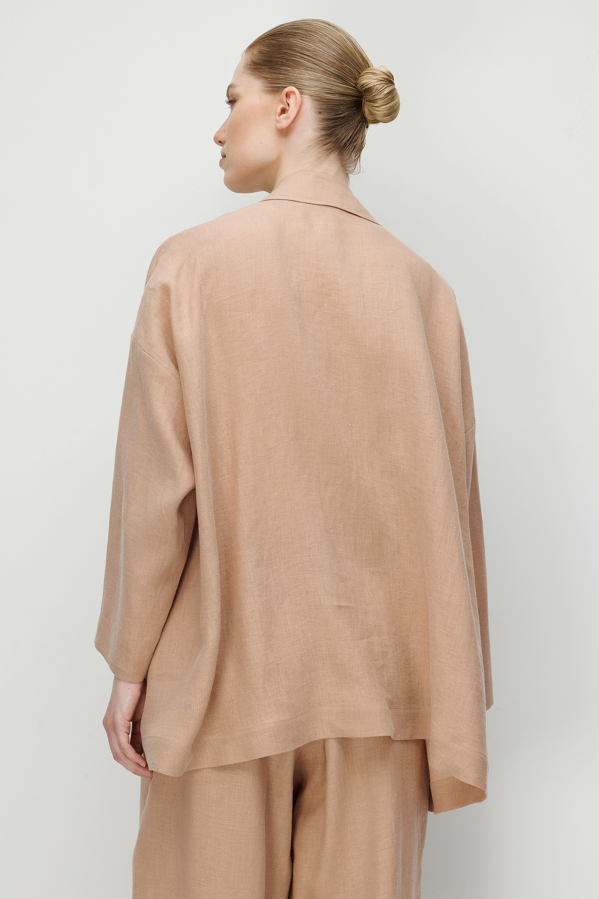 Oversize Cepli Keten Ceket
