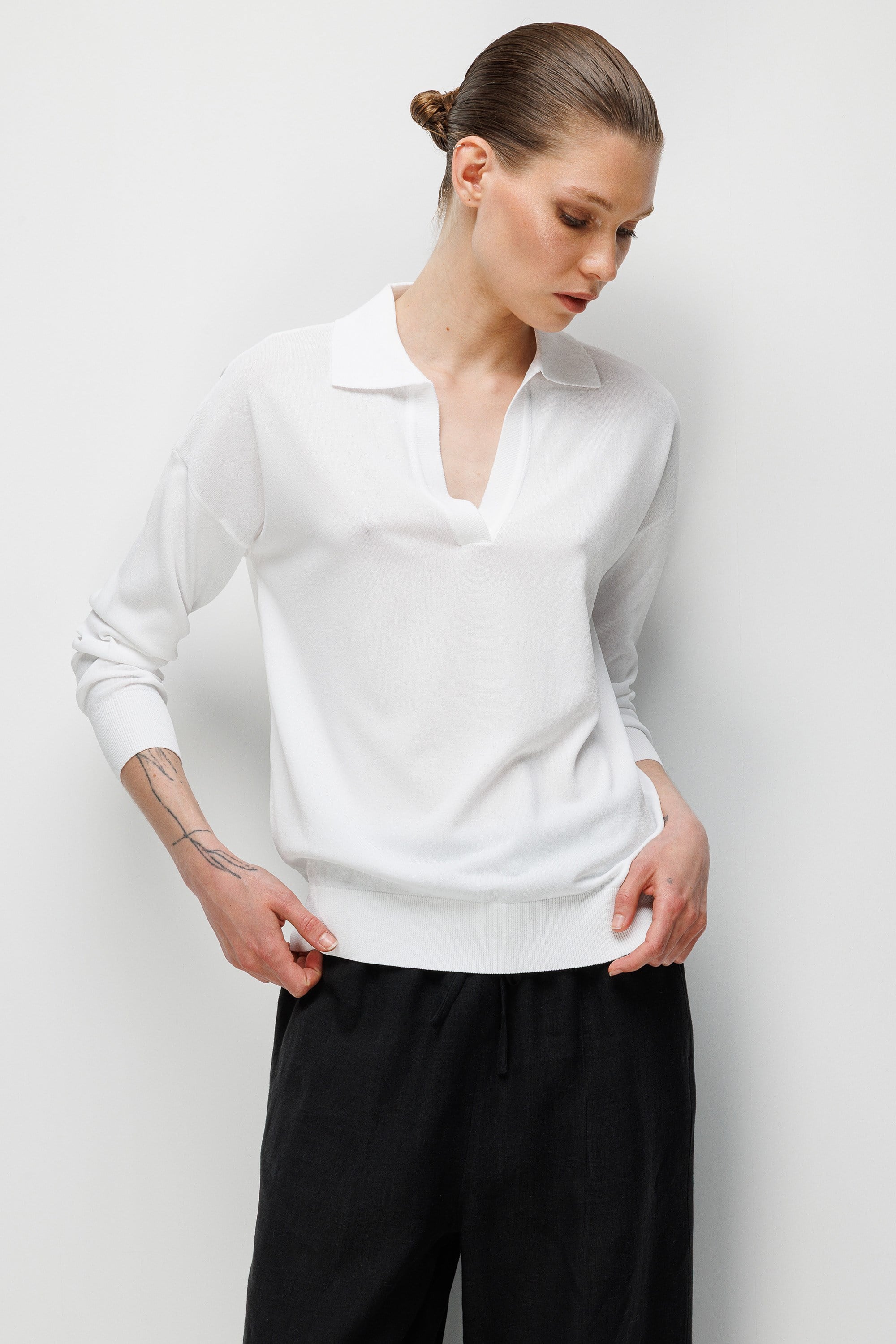 Polo Yaka Uzun Kol Triko