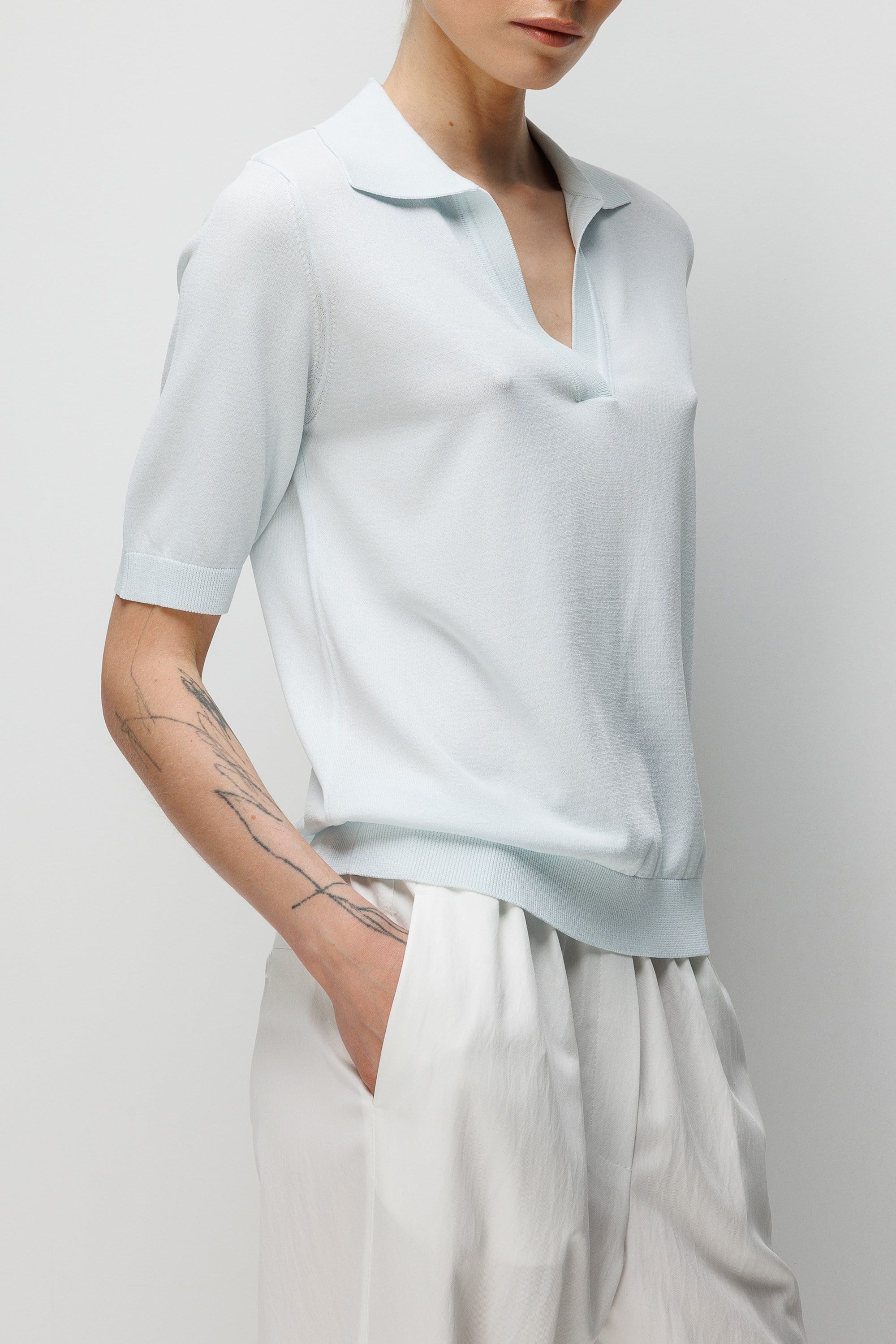 Polo Yaka Yarım Kol Triko