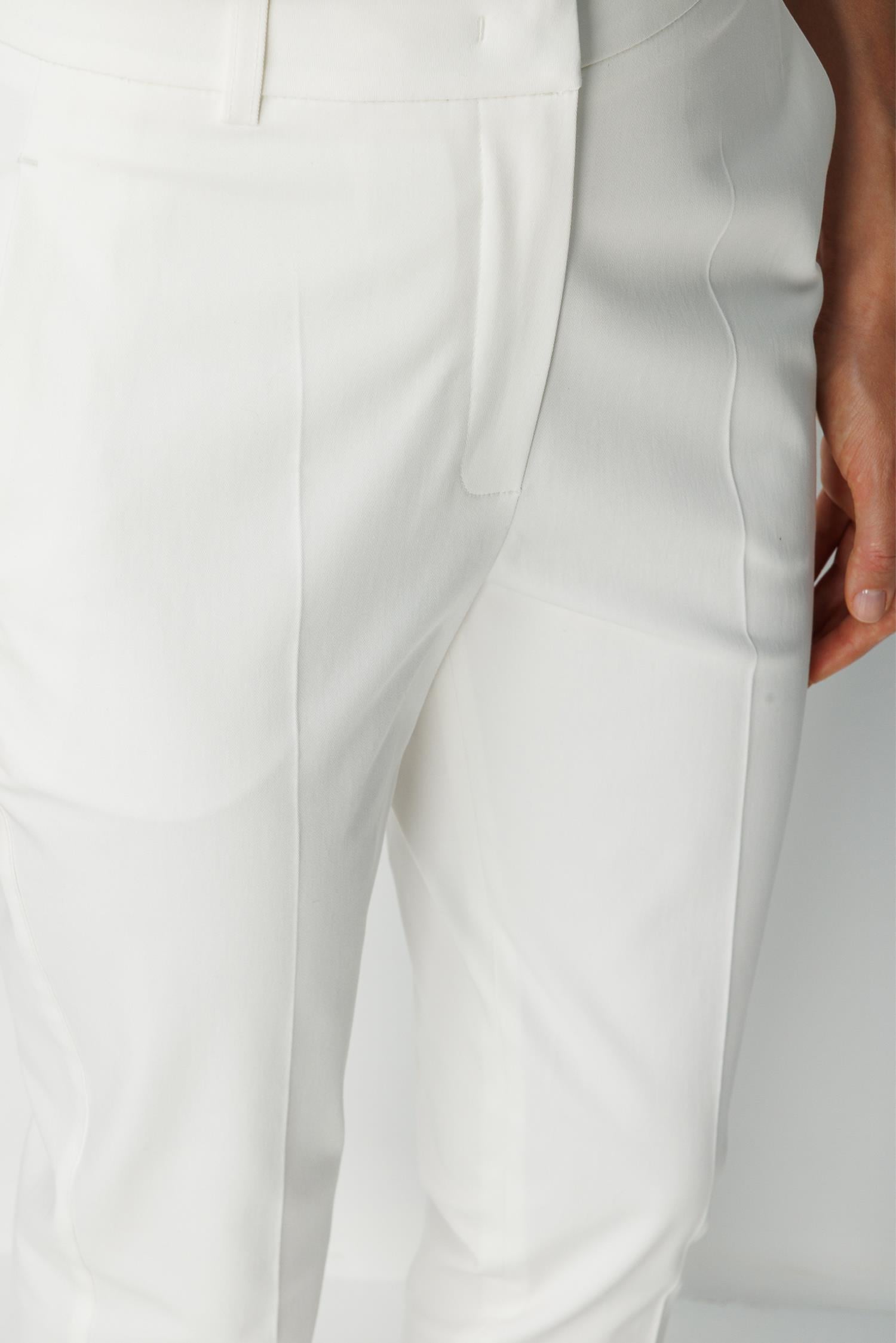 Slim Fit Yırtmaçlı Koton Pantolon