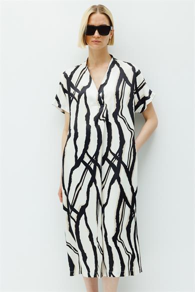 Anvelop Yaka Midi Elbise