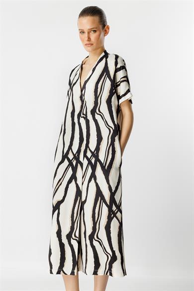 Anvelop Yaka Midi Elbise