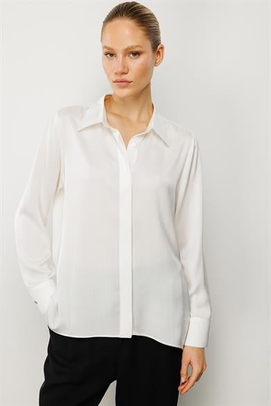 Arkası Pileli Bluz