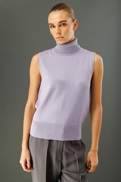 Balıkçı Yaka Kolsuz Triko