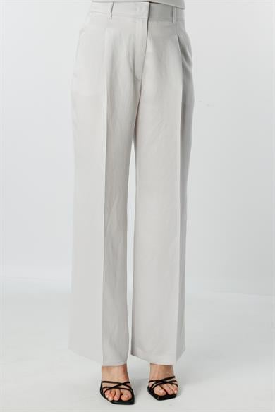 Bol Kesim Pileli Pantolon