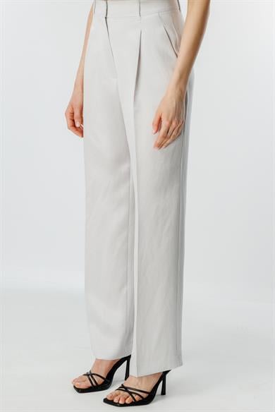 Bol Kesim Pileli Pantolon