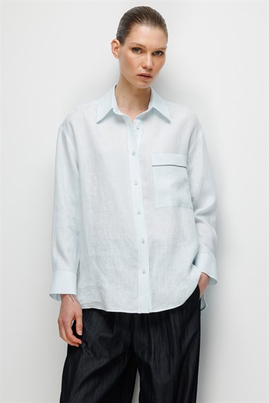 Cepli Keten Gömlek