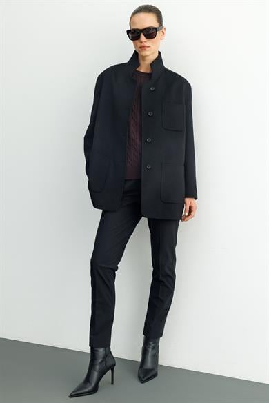 Dik Yaka Oversize ceket