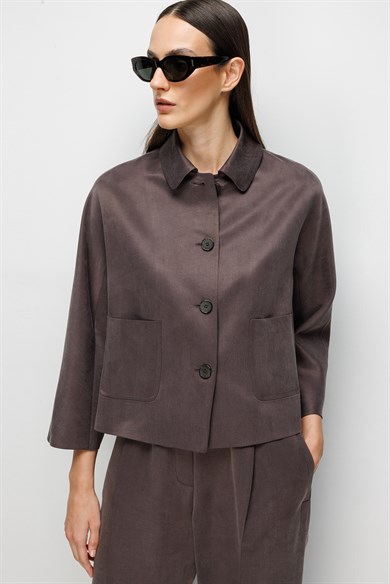 Dıştan Cepli Kısa Ceket