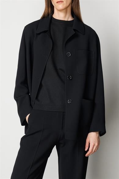 Dıştan Cepli Oversize Ceket