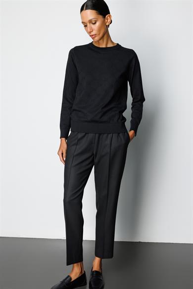 Elastan Kemerli Bağcıklı Flanel Pantolon