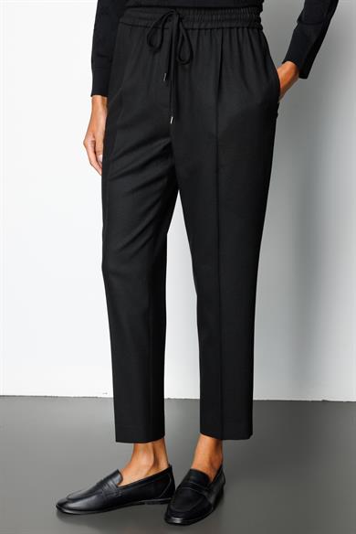 Elastan Kemerli Bağcıklı Flanel Pantolon