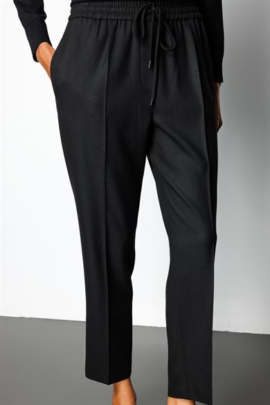 Elastan Kemerli Bağcıklı Flanel Pantolon